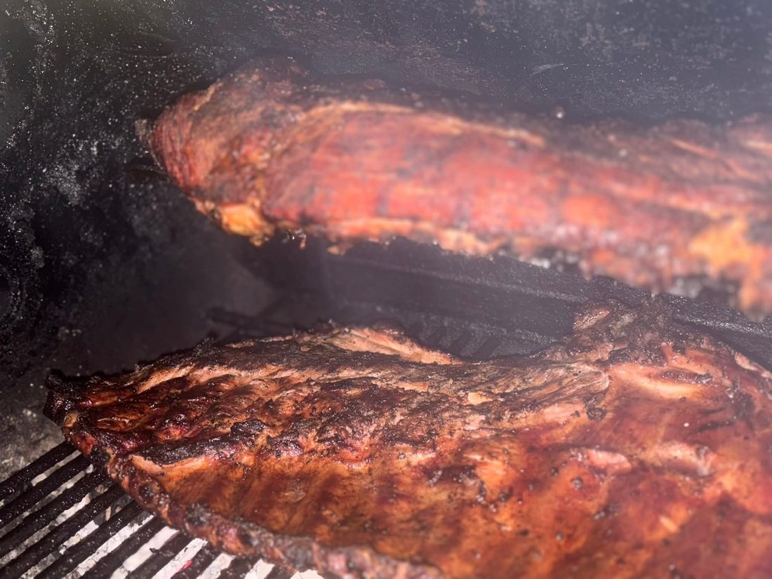 Slow-smoked BBQ on the pit
